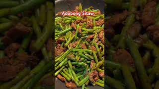 Sautéed Green Beans with Pork Belly 😋 filipinorecipe filipinofood [upl. by Ahsenav]