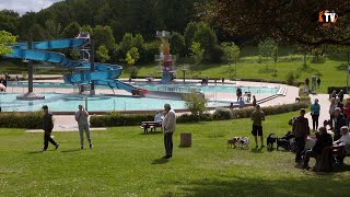 Auch das 6Hundeschwimmen im Freibad in Saalfeld war ein voller Erfolg [upl. by Ettennaj]