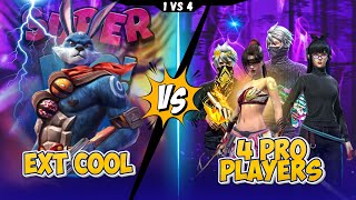 EXT COOL IS BACK 😎  1 V 4 CLUTCH AND FULL GAMEPLAY CLASH SQUAD  HACK OR WOT😮 SPEED HACK💀 [upl. by Kattie]