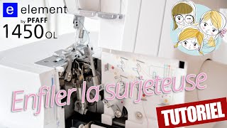 Comment enfiler la surjeteuse lidl 1450 OL pfaff [upl. by Aynatal97]