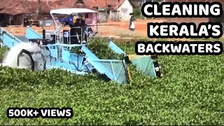 Cleaning Keralas Backwaters with 420 Series Weed Harvester Cleantec Infra [upl. by Attenauq]