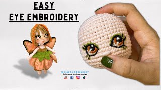 How To Crochet Doll Unique Embroider Eyes For Doll Amigurumi Tutorial Free Crochet Pattern [upl. by Winer677]