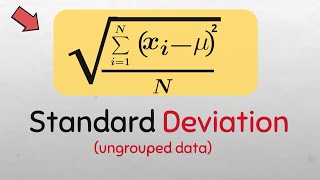 Introduction to Standard Deviation for Ungrouped data statistics maths sigma sigmarule [upl. by Seuqram]