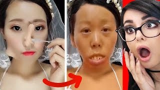 CRAZY VIRAL ASIAN MAKEUP TRANSFORMATIONS  TUTORIALS COMPILATION [upl. by Dawna809]