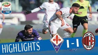 Fiorentina  Milan 11  Highlights  Giornata 19  Serie A TIM 201718 [upl. by Alethea]