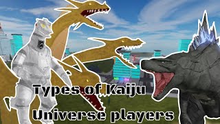 Types of Kaiju universe players Roblox [upl. by Asiaj]