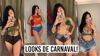 EXPERIMENTANDO LOOKS DE CARNAVAL  RENNER E RIACHUELO [upl. by Akenn136]