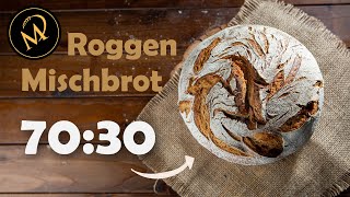 Das perfekte Roggen Mischbrot 7030  Saftig und voller Aroma [upl. by Nelleyram]