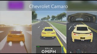 Chevrolet Camaro Comparison in 10 Different Roblox Games [upl. by Allehc770]