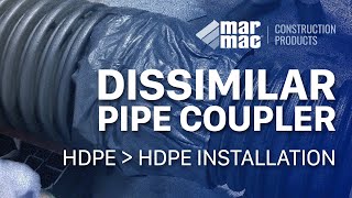 Dissimilar Pipe Coupler Install Instructions 12quot to 15quot HDPE [upl. by Nadaha944]