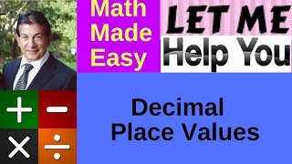 Decimal Place Values [upl. by Ydnahs]