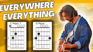 Everywhere Everything  Noah Kahan with Gracie Abrams Guitar Tutorial Easy [upl. by Maril]