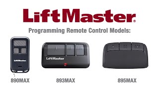 How to Program LiftMasters 890MAX 893MAX and 895MAX Remote Controls to a Garage Door Opener [upl. by Towney]