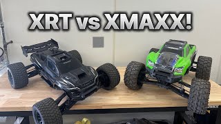 XRT vs XMAXX Battle of the Traxxas Titans [upl. by Kimberly682]