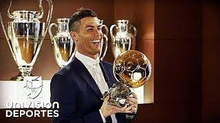 Cristiano Ronaldo gana su quinto Balón de Oro y empata a Lionel Messi [upl. by Hersch105]