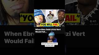 Ebro should apologize to uzi rap liluzivert [upl. by Lewert]