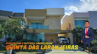 Quinta das Laranjeiras Duplex com 3 suítes 250m² Quintal com espaço pra construir uma piscina [upl. by Rains]