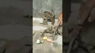 Mitti ka ghar 🏠 shortvideo craft shortfeed clay clayart viralvideo viralshorts mitti viral [upl. by Namrej]