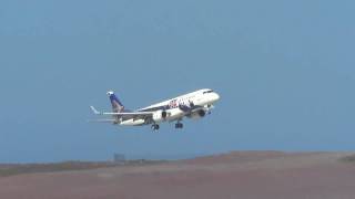 Embraer E190 practise approach to St Helena Airport on 1st Dec 2016 [upl. by Hopkins807]