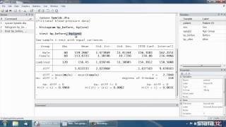 ttest for two independent samples in Stata® [upl. by Suoirad30]