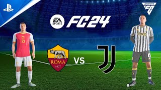 EA FC 24  Roma vs Juventus  Serie A TIM 2324  PS5 Gameplay [upl. by Gorton]