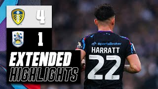 EXTENDED HIGHLIGHTS  Leeds United 41 Huddersfield Town [upl. by Henrietta454]