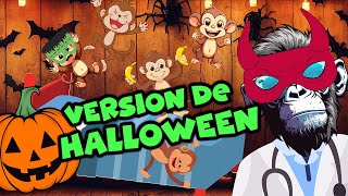 Cinco Monitos 🎃 Versión de Halloween 👻 Canciones Infantiles para Niños [upl. by Mirabella]