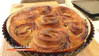 Recette  Kouignamann à la rhubarbe de Xavier et Mathilde  Les Carnets de Julie  Le Morbihan [upl. by Nohsav]