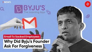 quotI Am Truly Sorryquot Byjus Founder Seeks Forgiveness From 2500 Sacked Employees [upl. by Odnalro646]