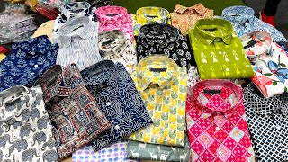 Sanganeri Premium Printed Shirts Wholesale  COD  Hindustan Trading Jaipur [upl. by Itra43]