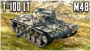 T100 LT • M48 WoT Blitz  Gameplay Episode [upl. by Honorine]