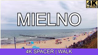 Mielno  Poland walking in Mielno 4K [upl. by Ahsiadal]