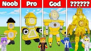 TÔ GÀ THỬ THÁCH 24H XÂY CLOCK MAN TỪ NOOB TỚI  TRONG MINECRAFTTÔ GÀ XÂY NGƯỜI ĐỒNG HỒ [upl. by Ennylyak]