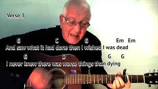 The Band Played Waltzing Matilda  GUITAR LESSON playalong chords and lyrics Shane MacGowan cover [upl. by Rodoeht]