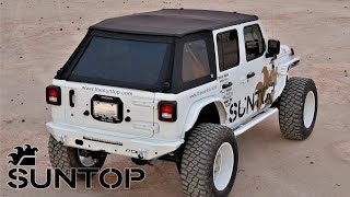 Suntop Ultimate JLU FASTBACK fitting TUTORIAL  Modular Soft Top for Jeep Wrangler JL 4 Doors [upl. by Quick925]