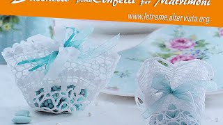 Tutorial Bomboniera Centrino porta confetti 22 [upl. by Ainit]