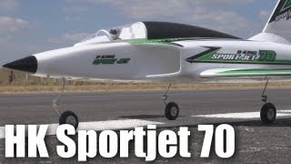 Review HobbyKing Sport Jet 70 RC plane [upl. by Orrin118]