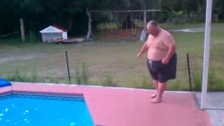 Fatman jumps in a pool [upl. by Kaylee]