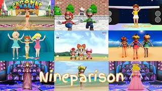 MMD Nineparison Super Mario X WarioWare Anglerfish Dance [upl. by Ilrac258]