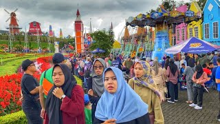 Santerra De Laponte Pujon Malang • Walking in Flower Garden in Malang City • 4K [upl. by Duleba]