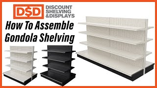 Double Sided Gondola Shelving Units  How to Build Assembly Instruction Video [upl. by Guimar]