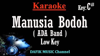 Manusia Bodoh Karaoke ADA Band Nada Rendah Pria Cowok Low Male Key C [upl. by Aeneas]