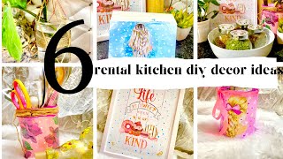 6 amazing rental friendly kitchen DIY organisers and decor ideas  zero cost kitchen organisers [upl. by Fulbert]