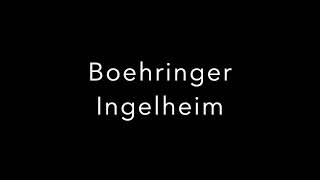 How To Pronounce Boehringer Ingelheim [upl. by Aihsila]