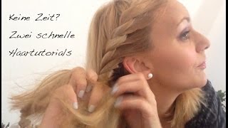 Tutorial  Zwei schnelle Frisuren mit und ohne Haarband [upl. by Sharl]