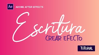 Como realizar EFECTO ESCRITURA con AFTER EFFECTS  TUTORIAL ✅ [upl. by Decrem78]