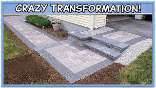 Laying a Paver Walkway amp Concrete Block Steps [upl. by Sale252]