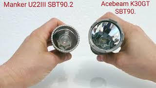 Manker U22III SBT902  Acebeam K30GT SBT902 comparison [upl. by Renruojos137]