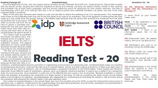 IELTS Reading Practice Test With Answers Video 20 Academic [upl. by Schapira382]