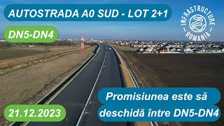 Autostrada A0 Sud Lot 2  DN5DN4  Inaugurare in 31122023  21122023 [upl. by Biron]